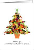 Season’s Greetings for Nutritionist Edible Christmas Tree and Pot card