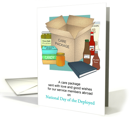 Day of the Deployed A Care Package of Snacks and Sauces card (1887542)