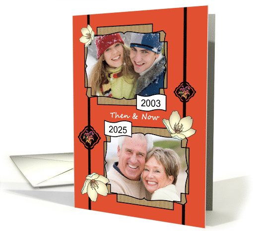 Valentine's Day Then and Now Photo Card Greeting card (1889630)