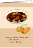 Thank You for Home Cooked Meal During Illness Delicious Meat Stew card
