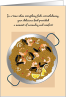 Thank You for Home Cooked Meal Postpartum Support Delicious Paella card