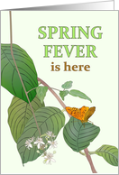 Spring Fever Is Here Hope You Catch It Green Foliage and Butterfly card
