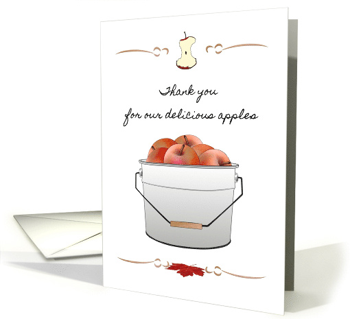 Thank You for Home Grown Apples in Pail card (1895880)