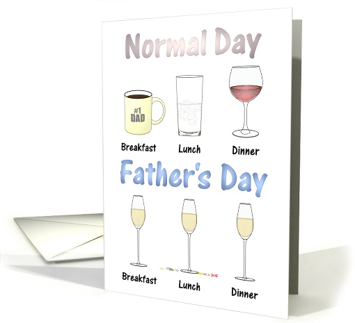 Father's Day Champagne for Breakfast Lunch and Dinner card (1898092)
