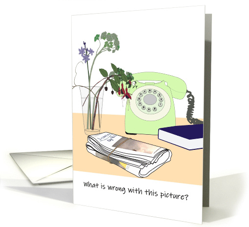 Taking Social Media Break Digital Detox Telephone Book Newspapers card
