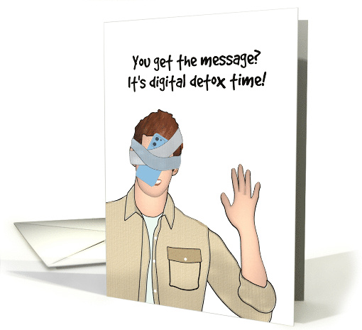 Time to Consider Digital Detox Man Has Cellphone Taped to... (1904204)