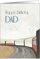 Birthday for Dad Train En Route Through Countryside card