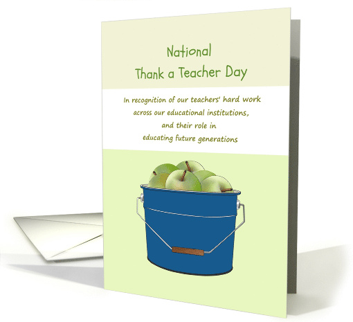 National Thank A Teacher Day UK Pail of Juicy Apples For... (1915920)