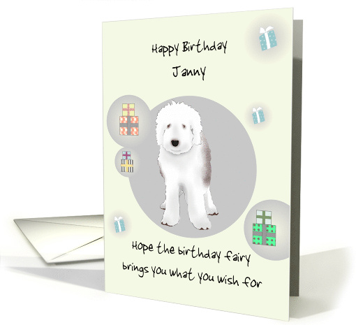 Old English Sheepdog Hoping Birthday Fairy Brings Your... (1918318)