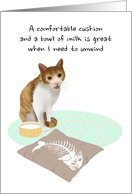 Unwind Relax And Take Things Easy Cat Giving Advice card