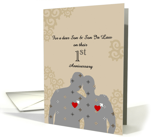 Son and Son In Law First Anniversary Couple Silhouette... (1926368)