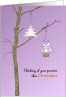 First Christmas Alone Bereaved Loss of Parents Bare Tree with Ornament