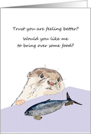 Are You Feeling Better I Could Bring Over Some Food Otter and Seafood