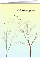I'll Miss You Bare Trees Against Clear Sky Birds In Flight