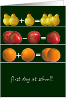 First Day of School Fun with Math Learning to Count card