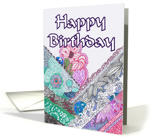 Birthday Colored Lacework card (857289)