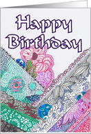 Birthday Colored Lacework card