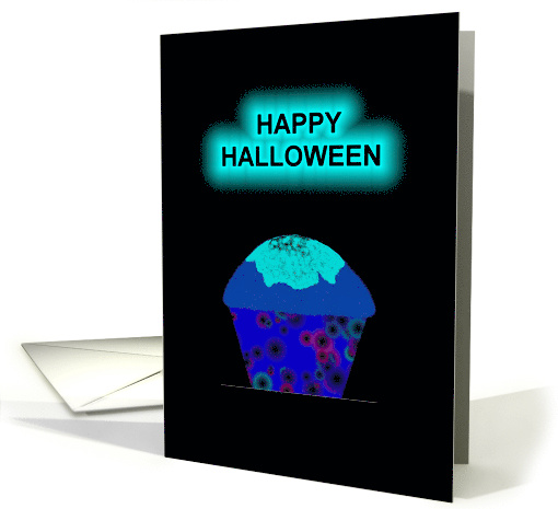 Halloween Glowing Cupcake card (858030)