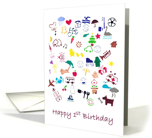 Happy 1st Birthday A World to Explore card (859117)