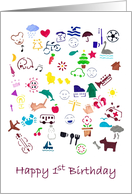 Happy 1st Birthday A World to Explore card