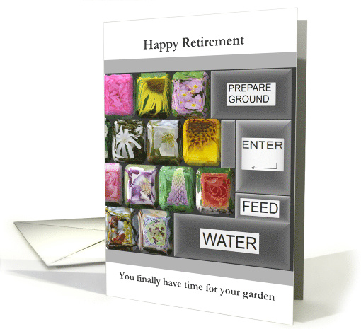 Congratulations Retirement Gardening Keyboard card (860228)