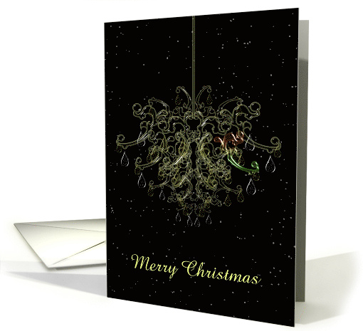 Merry Christmas Crystal Chandelier Ornament card (861905)