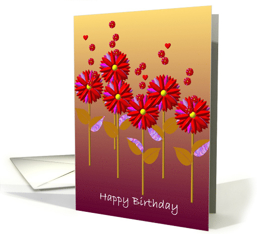 Happy Birthday Wind Flowers card (863251)