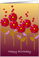 Happy Birthday Wind Flowers card
