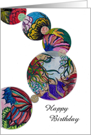 Birthday Painted Glass Beads card