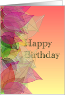 Fall Birthday Colorful Autumn Leaves card