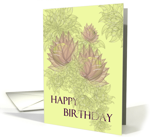 Happy Birthday Light Blooms card (863735)