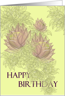 Happy Birthday Light Blooms card
