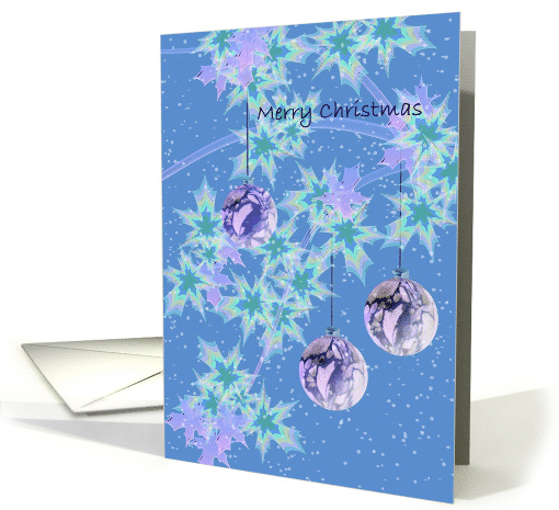 Christmas Snow Falling on Tree and Baubles card (864345)