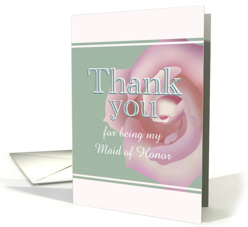 Thank You For Being My Maid Of Honor Pretty Soft Purple Rose card
