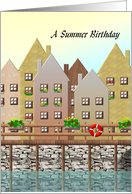 Summer Birthday Pretty Quayside card