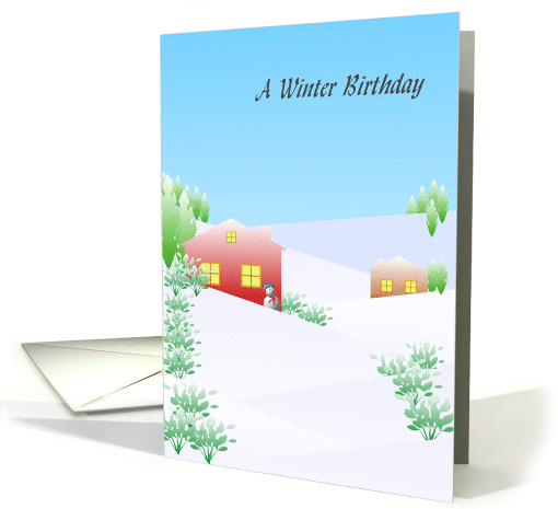 Winter Birthday Fields of Snow card (866553)