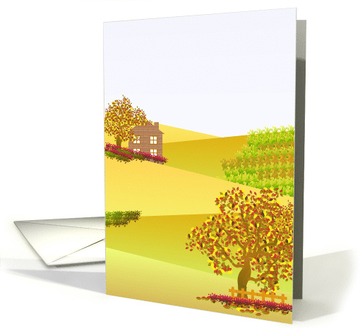 Fall Birthday Autumn Colors in the Countryside card (866607)