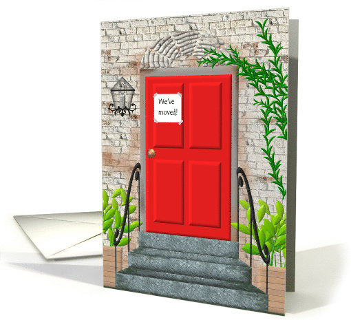We've Moved Red Front Door card (868542)