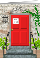 We’ve Moved Red Front Door card