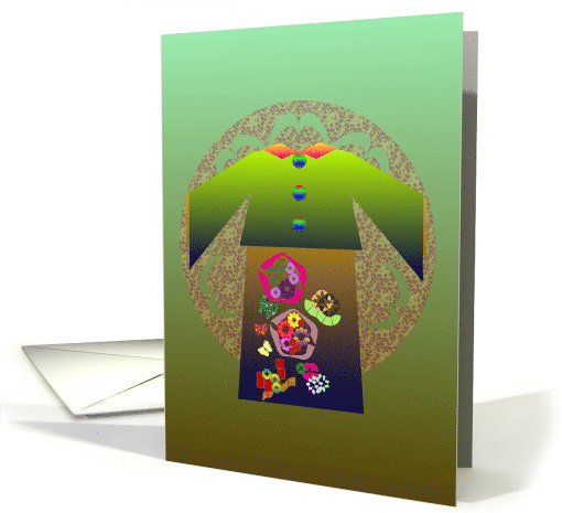 Cute Jacket And Skirt Blank card (869112)