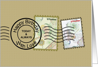 Birthday For Grandpa Stamped With Love card