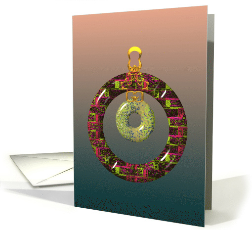 Glass and Jasper Pendant Bijoux Blank card (871150)