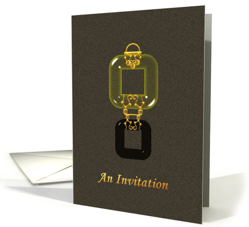 Invitation You're Invited Elegant Crystal And Onyx Locket card