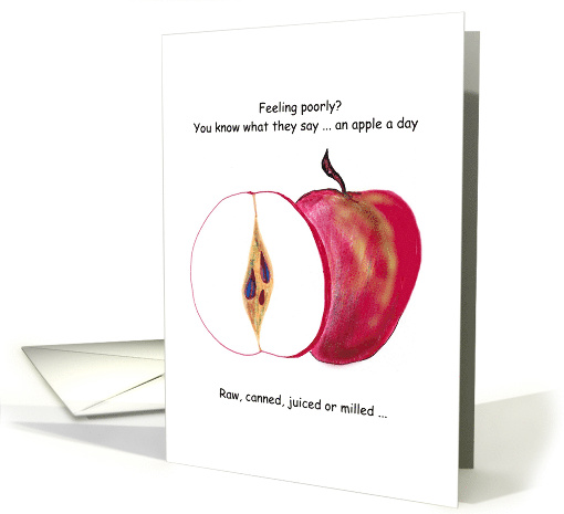 Get Well Humor An Apple a Day card (875682)