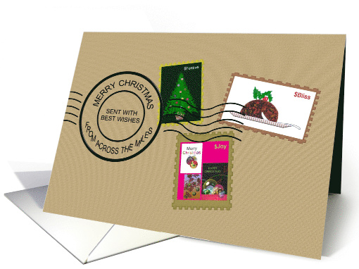 Christmas From Across The Miles Stamped With Best Wishes card (875761)