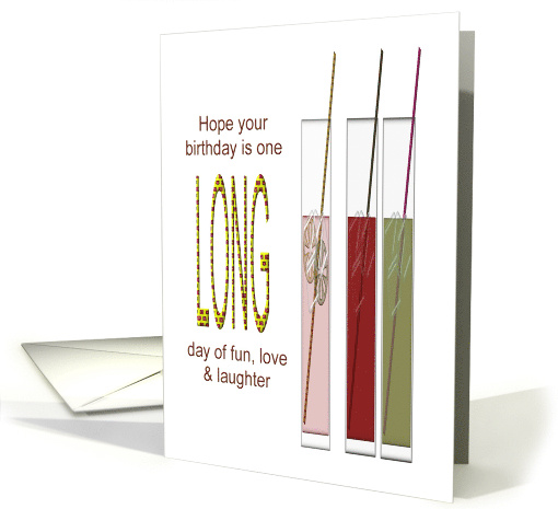 Birthday A Long Day of Love And Laughter Drinks card (876539)