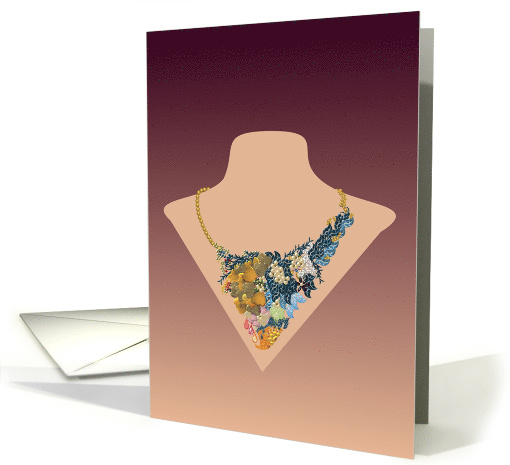 Adorn Jewelled Necklace Blank card (877574)