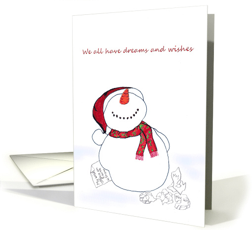 Christmas Snowman With A Wish card (878203)