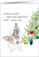 Christmas From Pet Jack Russell Pet’s Contribution to Christmas Tree card