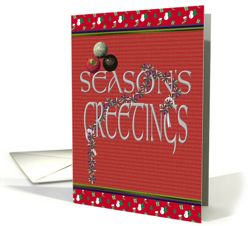 Season's Greetings Baubles and Tinsel card (879338)